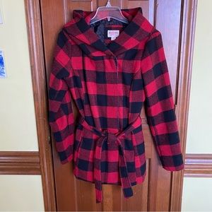 Mossimo Plaid Coat EUC